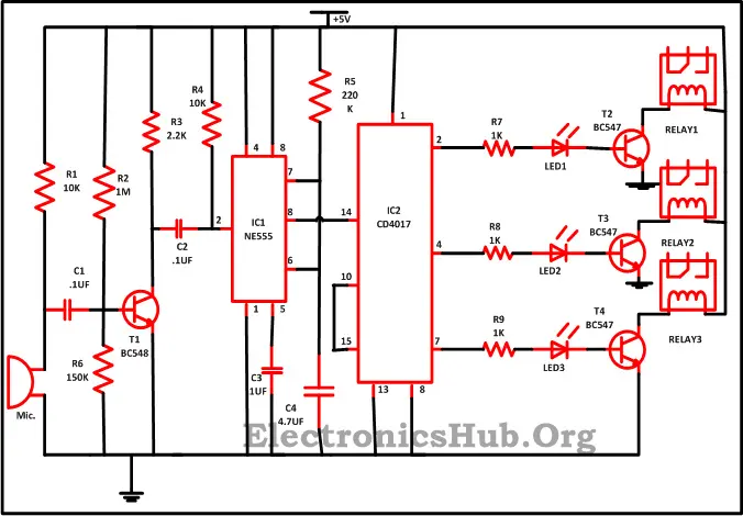 Clap Switch Circuit Diagram
