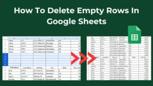 How To Delete Empty Rows In Google Sheets