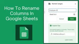 How To Rename Columns In Google Sheets
